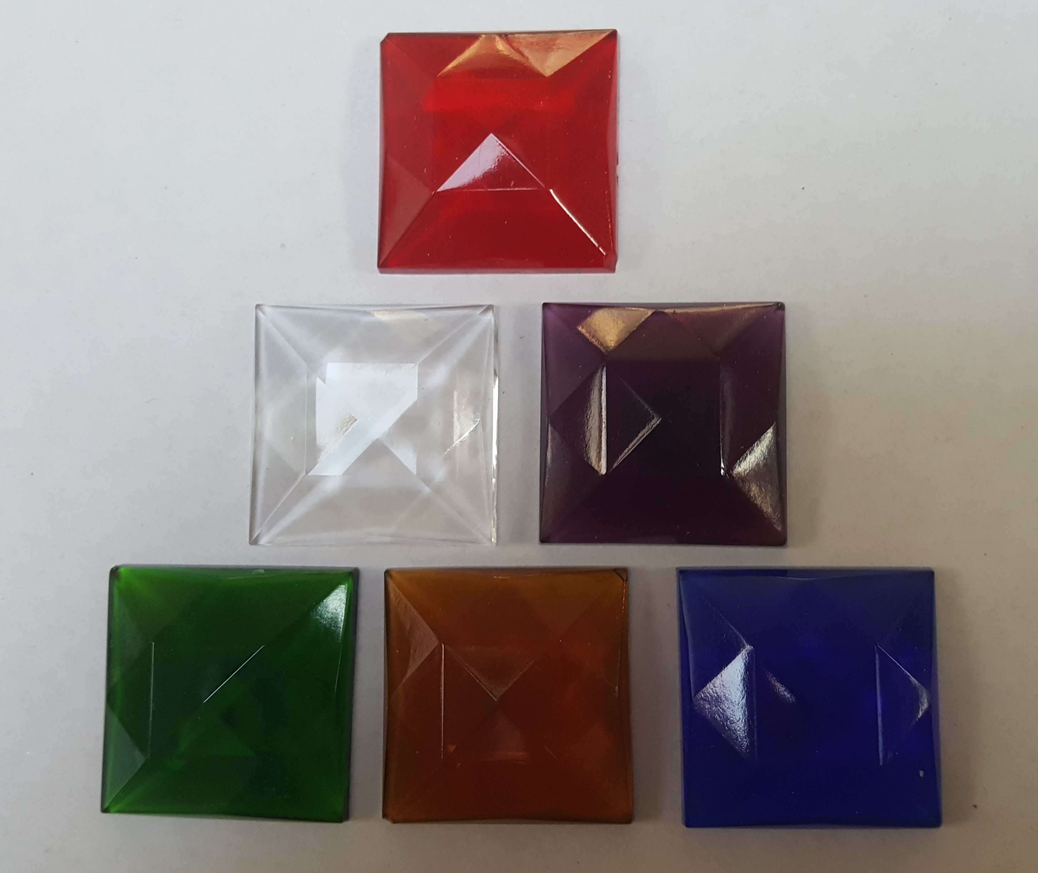 Square Faceted Jewels 30mm